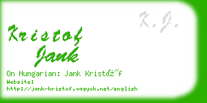 kristof jank business card